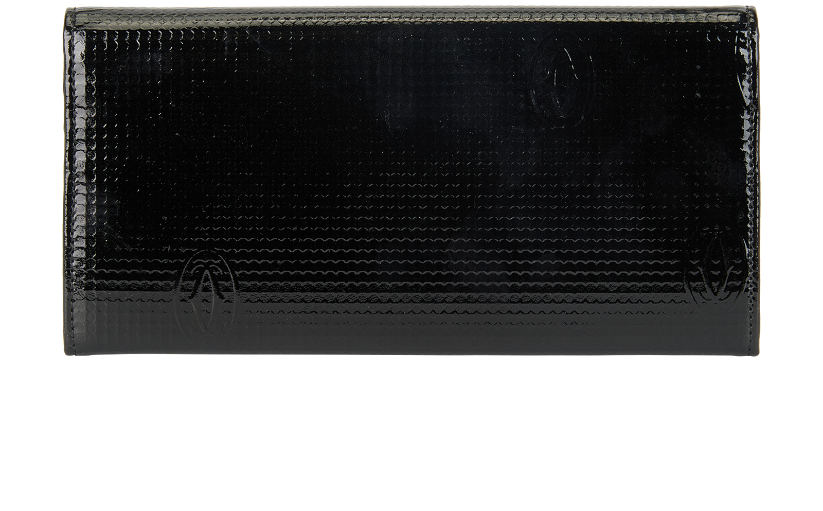 Cartier Long Wallet, &pound;180, Accessories, Black, Patent Leather, Back view